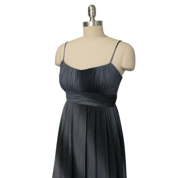 Ruby Rox Vintage Y2K Fit & Flare Dress Size M Gray Silver Metallic Whimsygoth - Picture 4 of 8